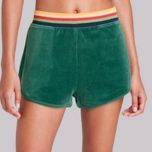 Wild Fable Green Velour shorts - Medium